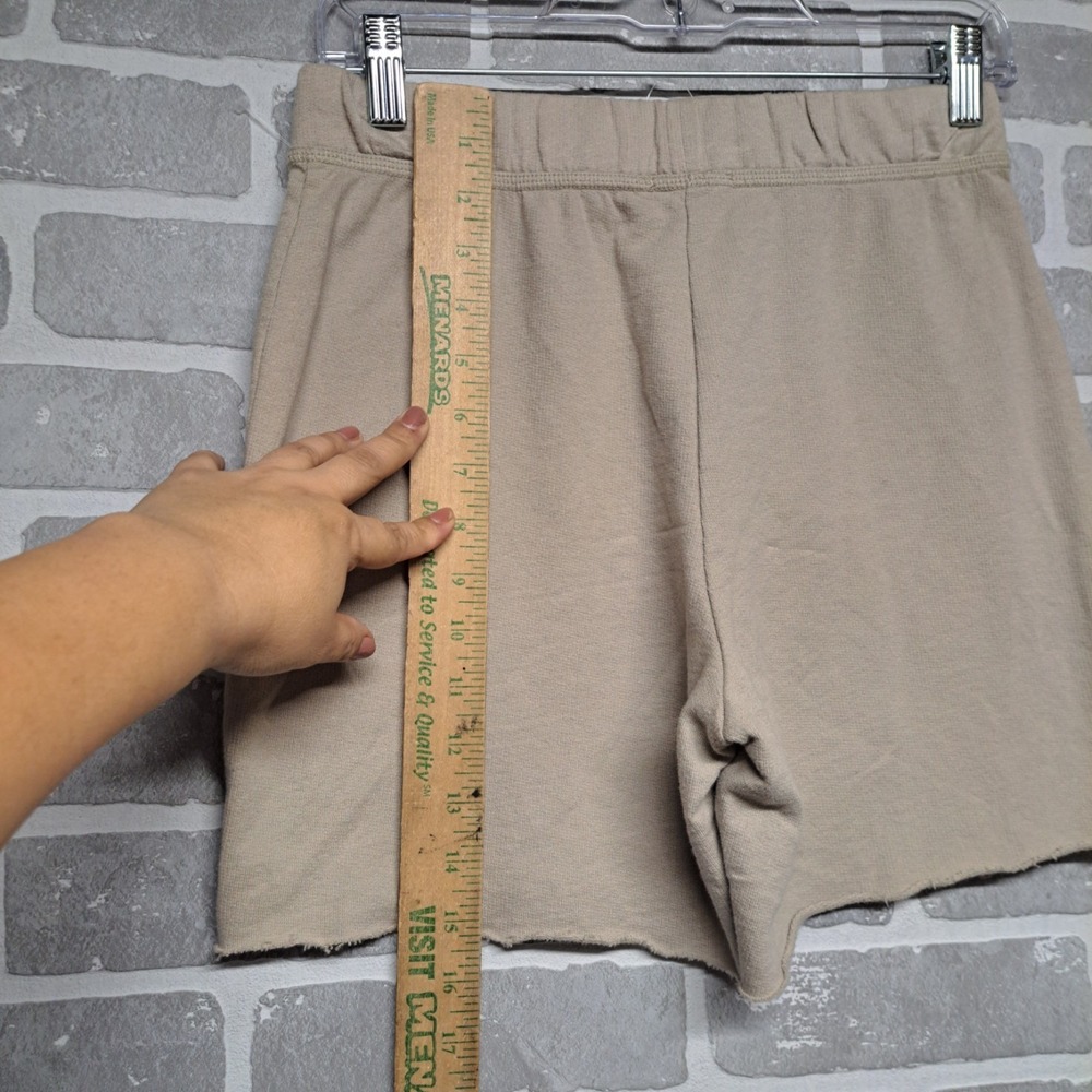 STANDARD James Perse French Terry ‎ Waist Elastic Shorts in Beige SZ 0 NWOT - Picture 7 of 9
